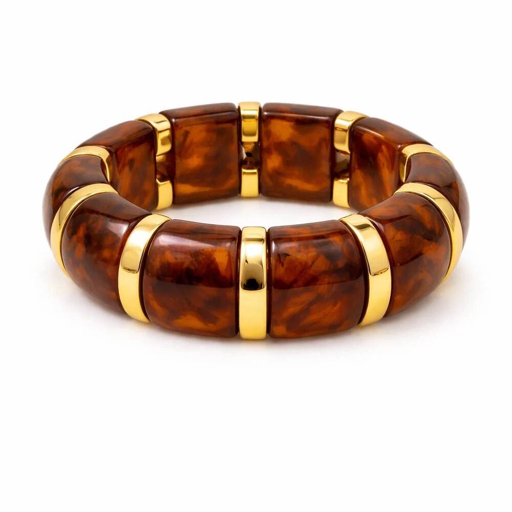 NEW SAHIRA JEWELRY DESIGN women's verona bangle in brown